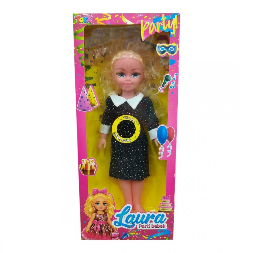 toyx083 45 cm sesli laura parti bebek