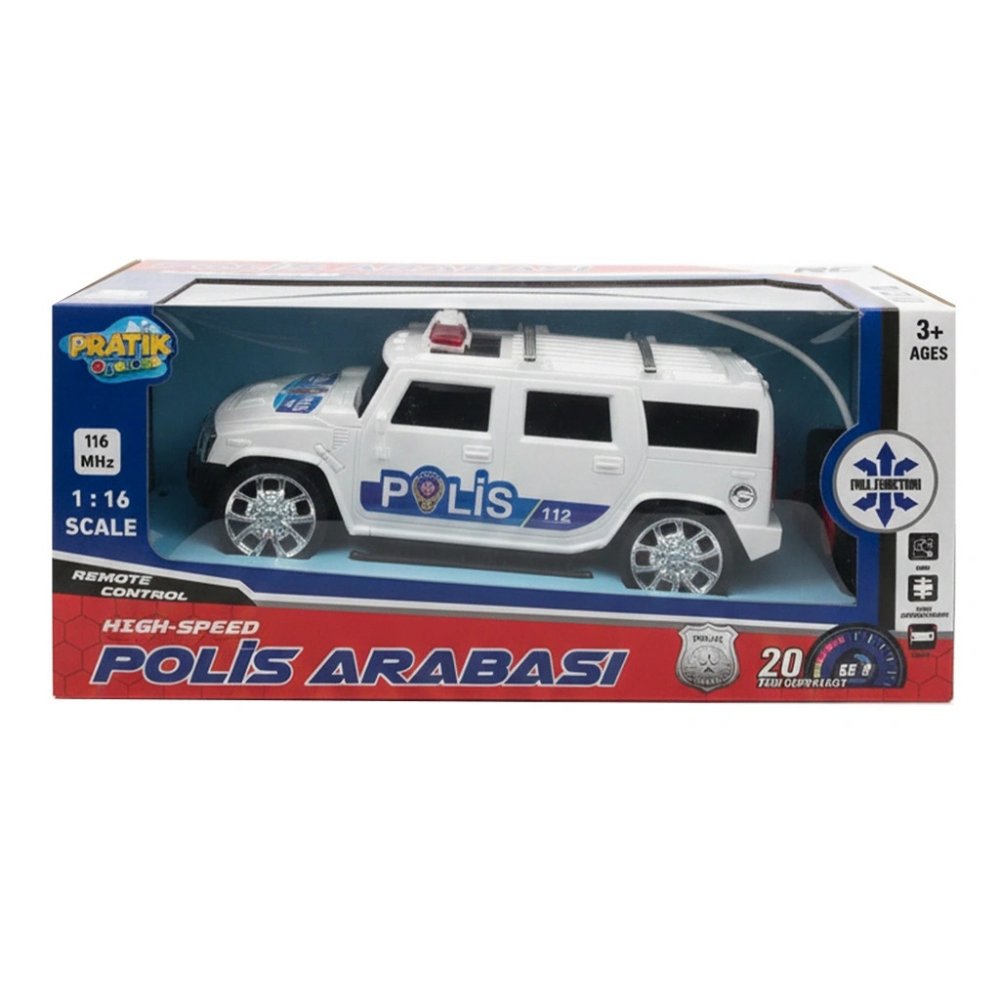 p1040p 1:16 polis hummer şarjlı jeep